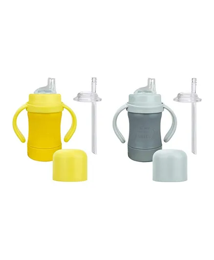 Green Sprouts Ware Sip & Straw Cup Yellow  & Grey - 177mL