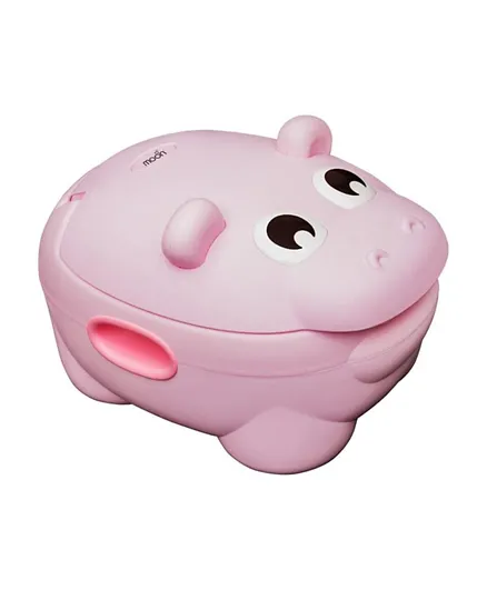 Moon Baby Potty Hippo With Pu Cushion - Pink