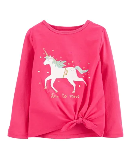 Carter's Glitter Unicorn Jersey T-Shirt - Pink