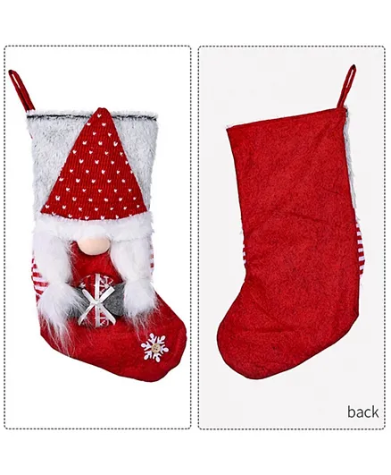 Babyqlo Premium Christmas Holiday Decorative Stockings - Red