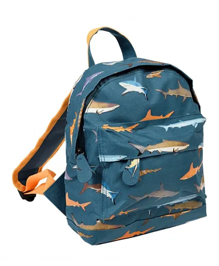 Rex London Sharks Printed Mini Backpack - 10 Inches