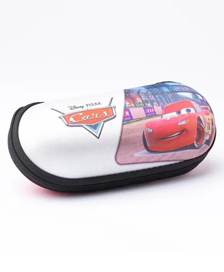 Disney Kids Sunglasses Case Anti-Pressure Zipper Box Cars - Red
