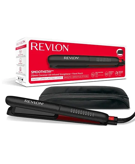 Revlon Smoothstay Coconut Oil Infused Hair Straightener RVST2211P - Black