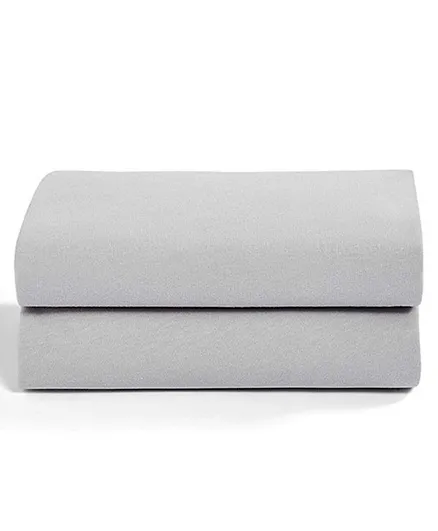 Snuz SnuzPod Cotton Crib Fitted Sheets Grey - Pack of 2