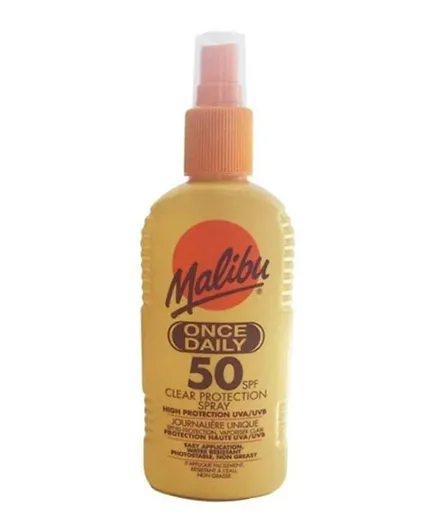 MALIBU Once Daily Clear Protection Spray SPF50 - 200mL