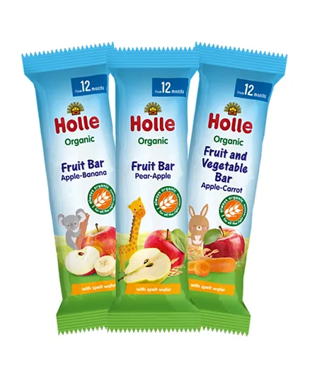 Holle Organic Fruit Bar Banana & Apple Assorted - 25g