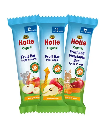 Holle Organic Fruit Bar Banana & Apple Assorted - 25g