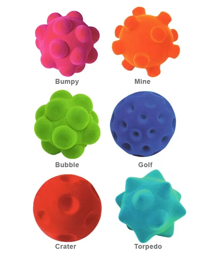 Rubbabu Soft Toy Sensory Ball Large Pack of 1 4 inches Bumpy - (Assorted)