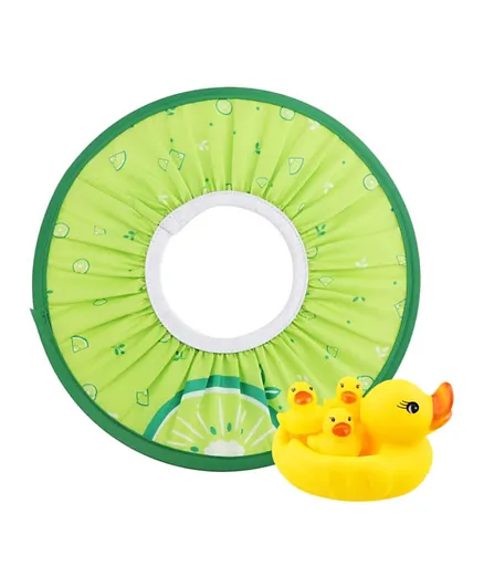 Star Babies Shower Cap With Rubber Ducks - Green/Yellow