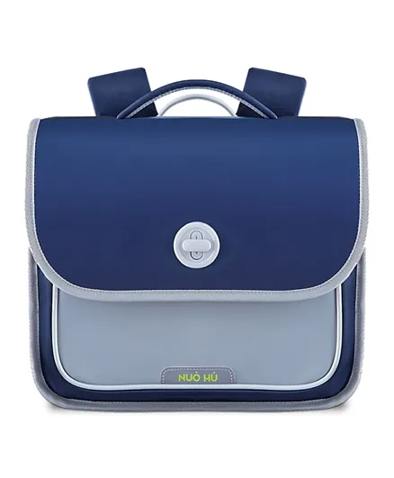 نوهوو - حقيبة ظهر مدرسية إرجونوميك لحماية العمود الفقري - أفقية أزرق - 11 إنش