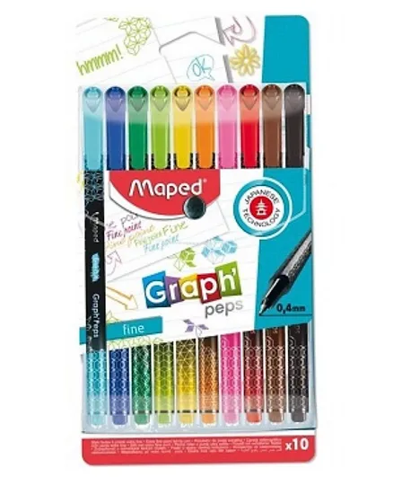 Maped Graph Peps Fineliner Deco - Pack of 10