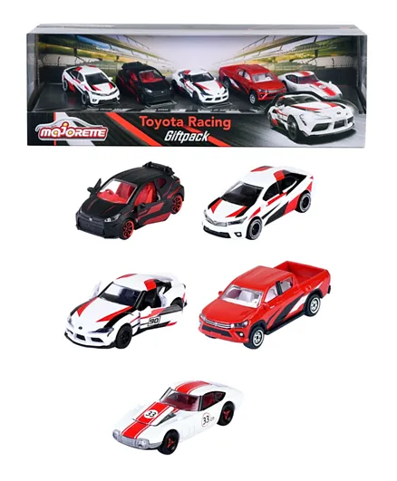 Majorette Toyota Racing Car Set - 5 Pieces