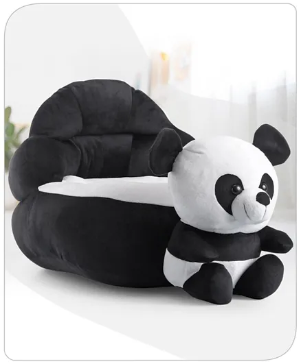 Babyhug Panda Shaped Soft Seat - Black And White