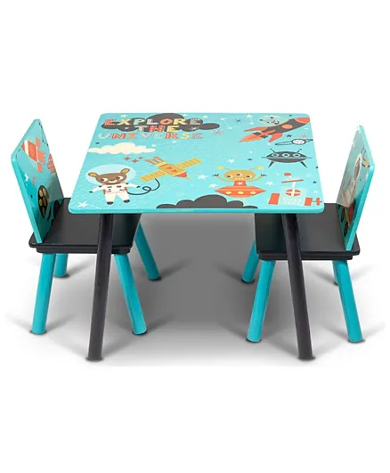 Home Canvas Little Explorer Kids Table and Chair Set-  Blue