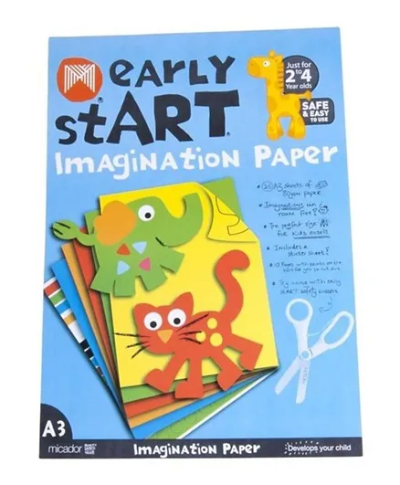 MICADOR Imagination Paper, Vibrant Multicolor Activity Kit, Non-Toxic, Develops Creativity, Ages 3 Years+