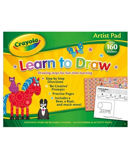 Alligator Crayola Learn to Draw Artist Pad - English