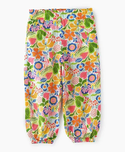 Jelliene All Over Floral Printed Viscose Pants - Multi Color