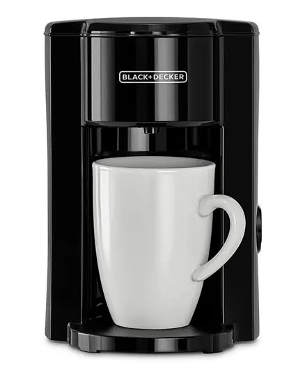 Black and Decker One Cup Coffee Maker With Coffee Mug 125mL 350W DCM25N-B5 - Jet Black