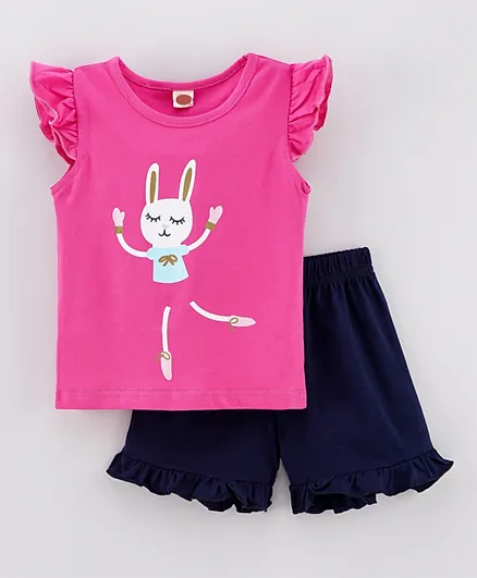 Kookie Kids Short Sleeves T-Shirt & Shorts - Pink