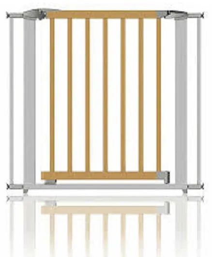 Clippasafe Swing Shut Extendable Gate 73 to 96 cm - Silver Wood