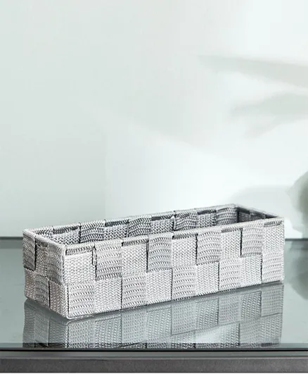 HomeBox Strap Textured Basket - Grey