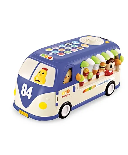 Dining and Alphabet with Shapes Learning Bus - Blue