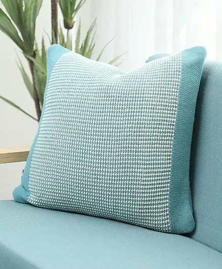 PAN Home Binky Knitted Cushion Cover - Blue