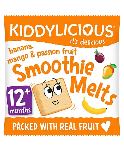 Kiddylicious Banana, Mango & Passion Fruit Smoothie Melts - 6g