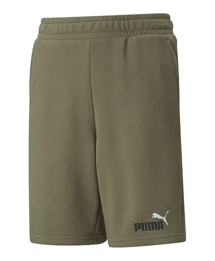 Puma ESS Elastic Waist Shorts - Dark Green Moss