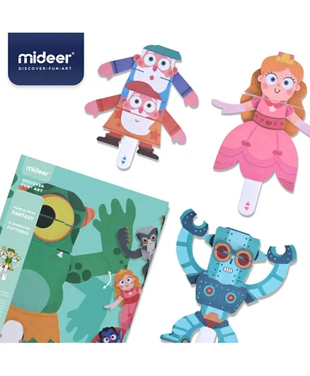 Mideer Make & Move Character Fantasy Origami Set - 8 Pieces