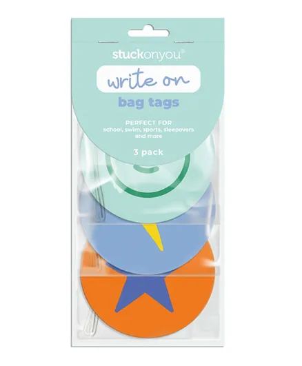 Stuck On You Starstruck Bag Tag Multicolor - Pack Of 3