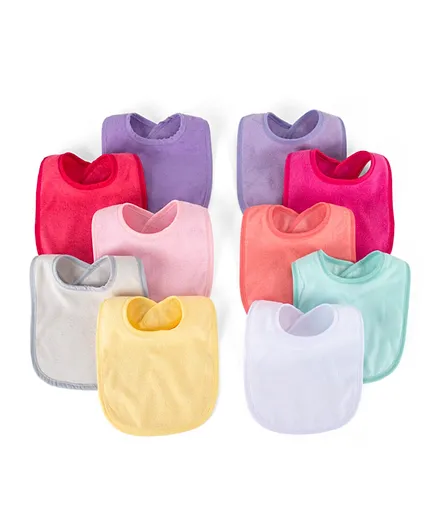 Sugar Sprinkle Luxe Cotton Bibs Multicolor - Pack of 10
