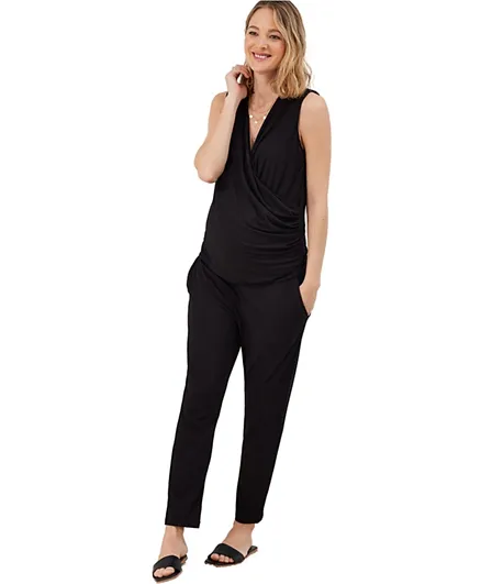 Mums & Bumps Isabella Oliver Zoey Maternity Jumpsuit - Black