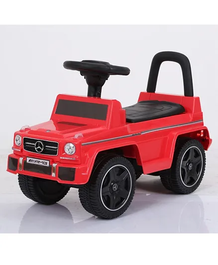 Mercedes Manual Push Ride On with Steering Wheel and Horn - Red