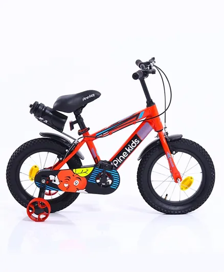 Pine Kids Rubber Air Tyres 99% Assembled Bicycle with 14 Inch Wheels - Red