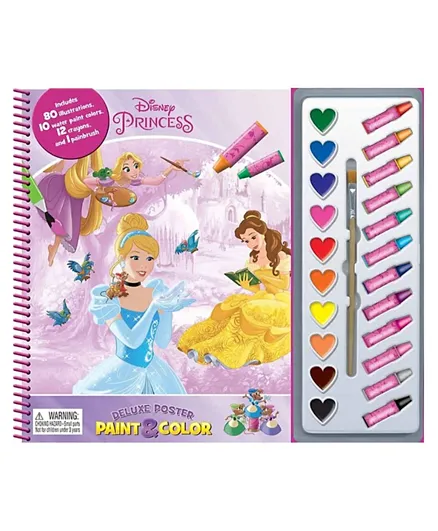 Phidal Disney Princess Deluxe Poster Paint and Color - English