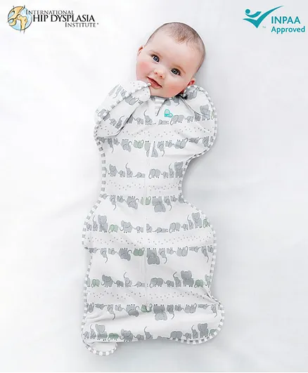 Love to Dream Swaddle UP Desco Lite 0.2 TOG Elephant Grey - Medium