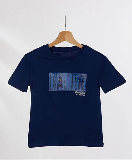 Aeropostale Gamer Linticular T-Shirt - Navy