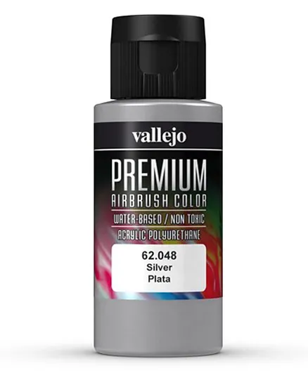 Vallejo Premium Airbrush Color 62.048 Silver - 60mL