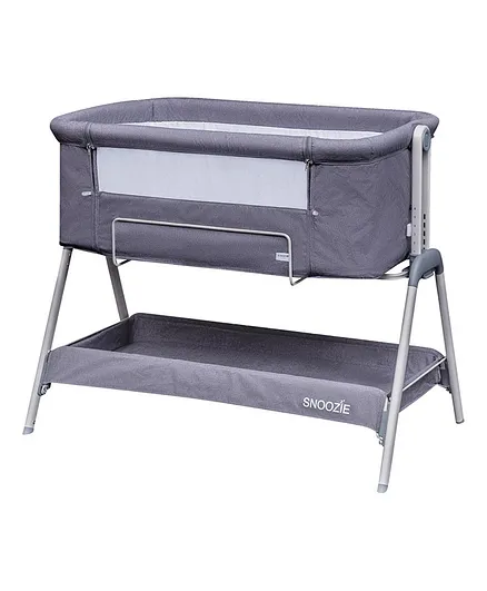 Kinder Valley Snoozie Bedside Crib - Storm Grey