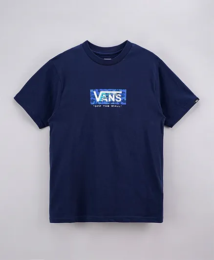 Vans Camo Flame Easy Logo T-Shirt - Blue
