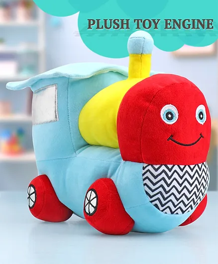 Babyhug Steam Engine Soft Toy Blue & Red - 32 cm