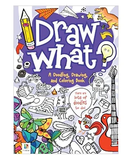 Wilco International  Draw What A Doodling , Drawing & Colouring Book - 128 Pages