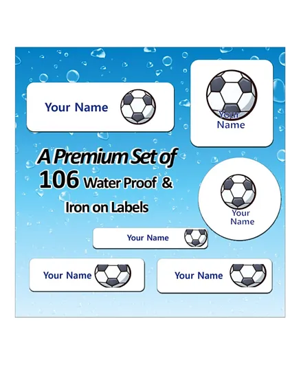 Ajooba Value Pack With Personalized Waterproof & Iron On Labels 1201 - Pack Of 106