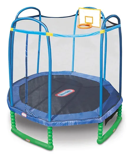 Little Tikes Sports Trampoline With Basket Ball Hoop - 10ft