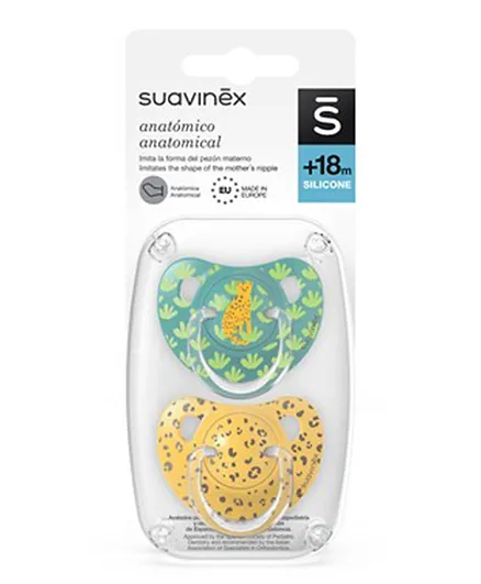 Suavinex Anatomical  Soother S Green Jungle - Pack Of 2