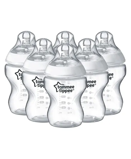 Tommee Tippee Closer To Nature Feeding Bottle Pack of 6 - 260 ml
