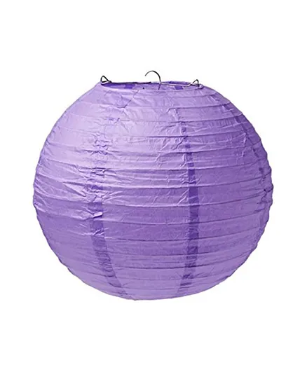 Party Center New Round Paper Lanterns - Purple