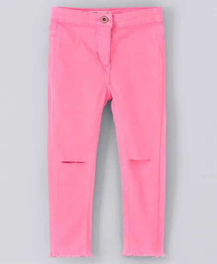 Minoti Basic Twill Tregging - Neon Pink