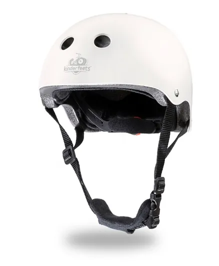Kinderfeets Matte Adjustable Helmet -White